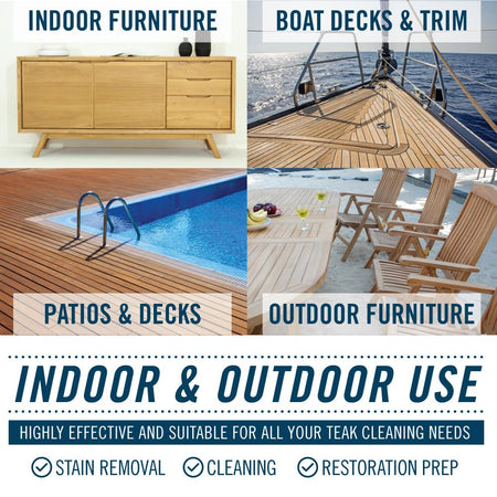 Stainless Steel Scrub Set for Teak Decks with Handle - Get Tight Gear
