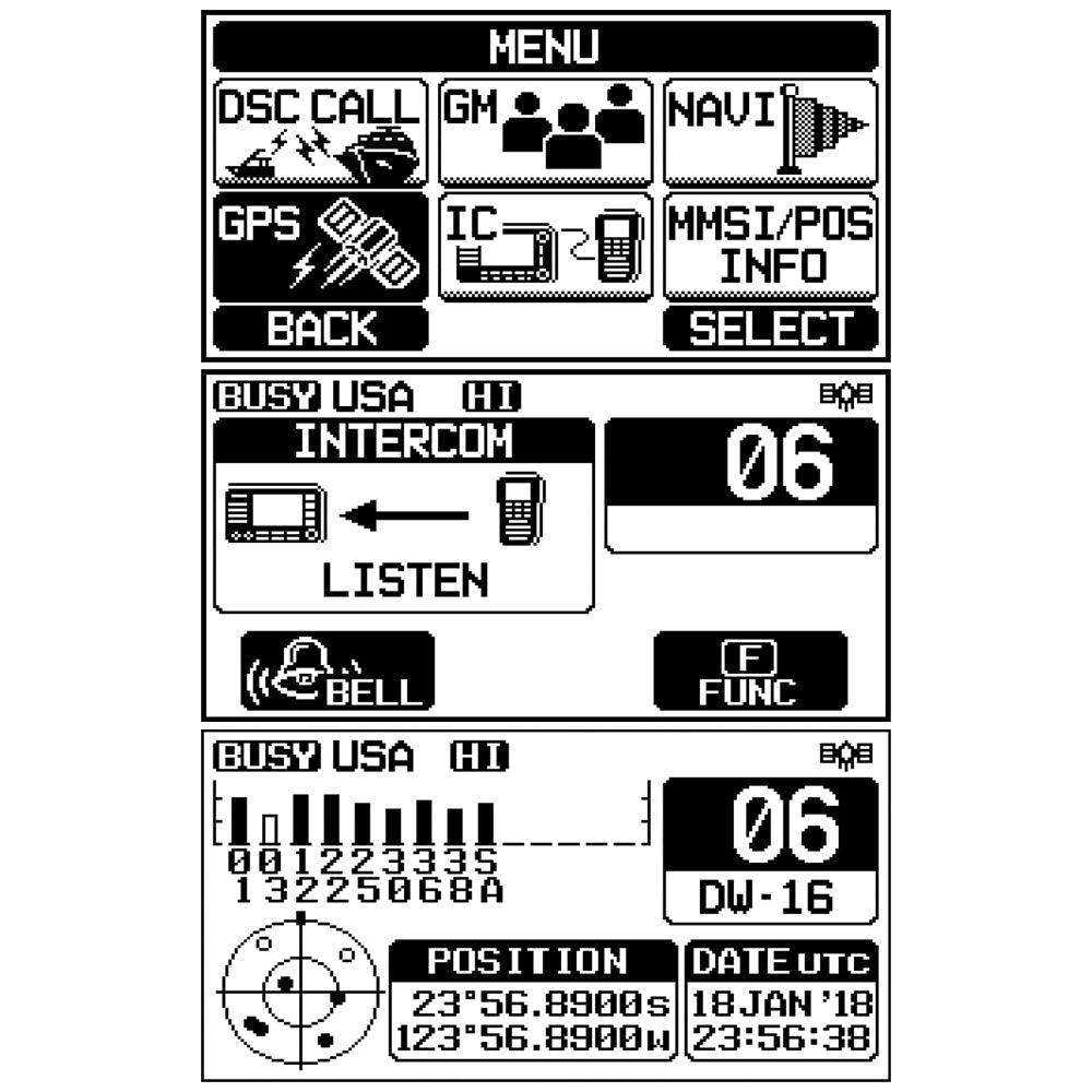 Standard Horizon GX1800G Fixed Mount VHF w/GPS - Black - Get Tight Gear