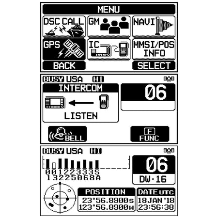 Standard Horizon GX1800G Fixed Mount VHF w/GPS - Black - Get Tight Gear