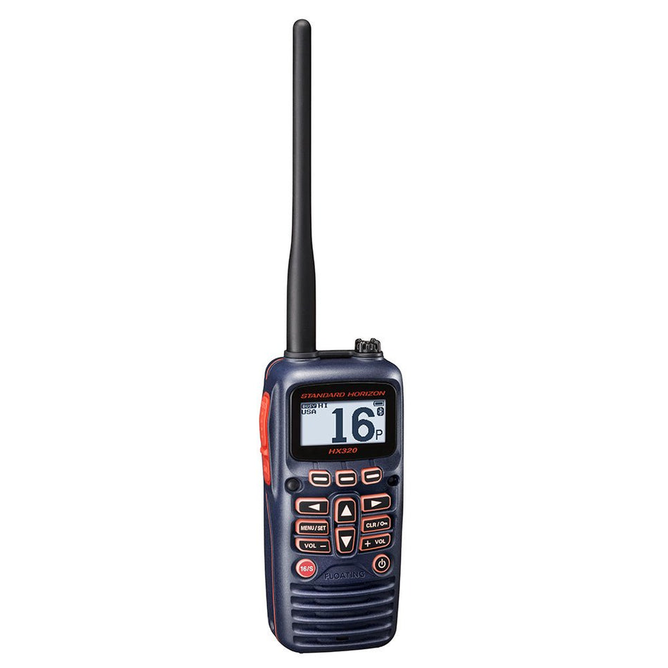 Standard Horizon HX320 Handheld VHF 6W, Bluetooth, USB Charge - Get Tight Gear