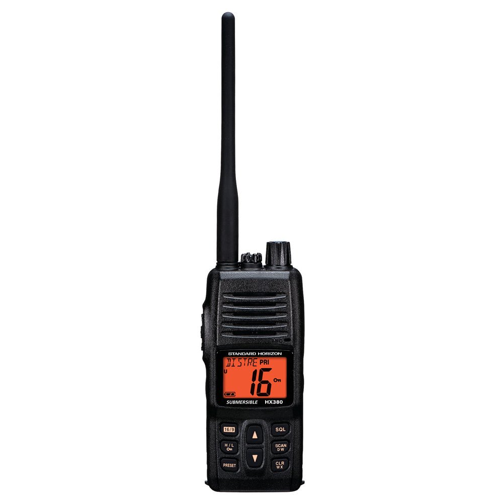 Standard Horizon HX380 5W Commercial Grade Submersible IPX - 7 Handheld VHF Radio w/LMR Channels - Get Tight Gear