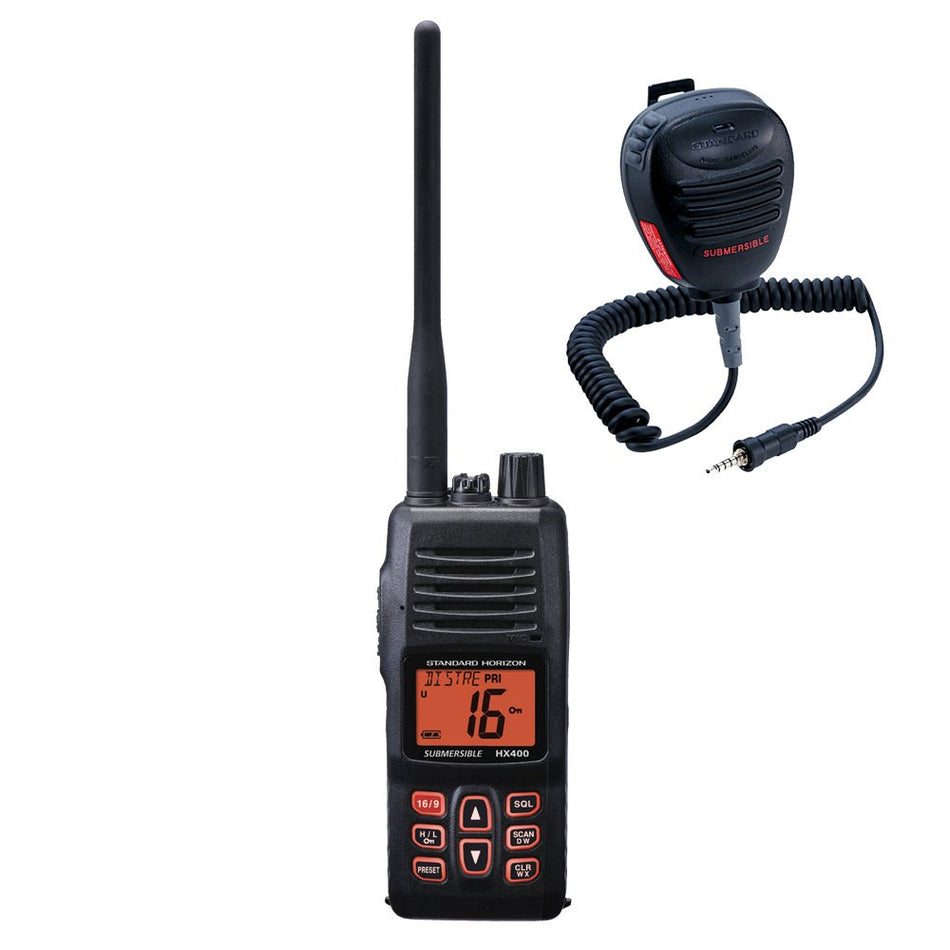 Standard Horizon HX400IS VHF w/FREE CMP460 Microphone - Get Tight Gear