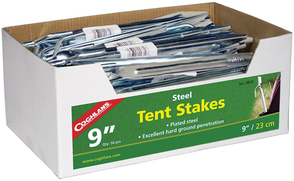Steel Tent Stake 9" Bulk - Get Tight Gear