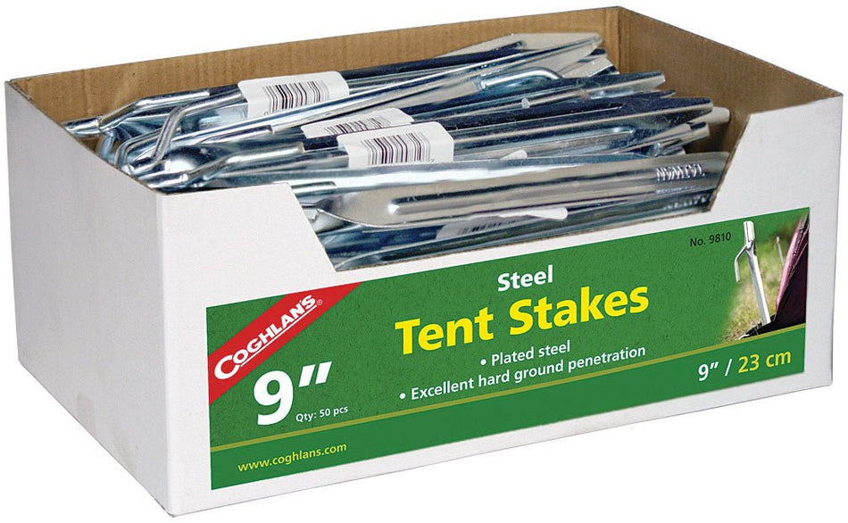 Steel Tent Stake 9" Bulk - Get Tight Gear