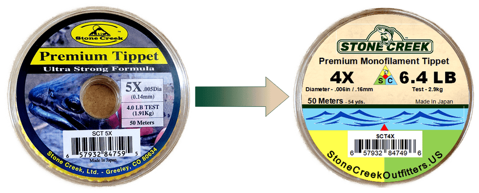 Stone Creek™ Mono Tippet - Old Package - Get Tight Gear