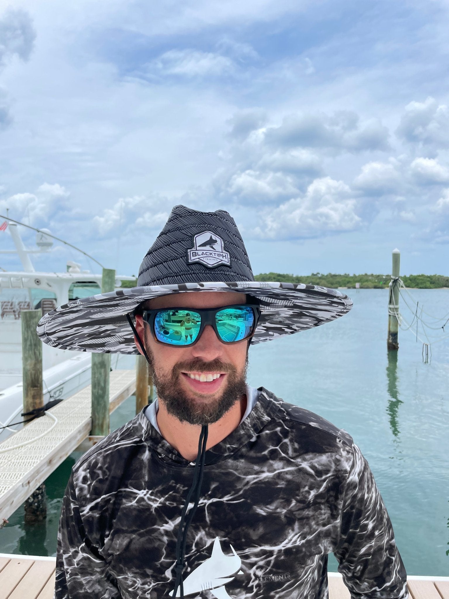 Straw Hat Snow Shark Camo - Black - Get Tight Gear