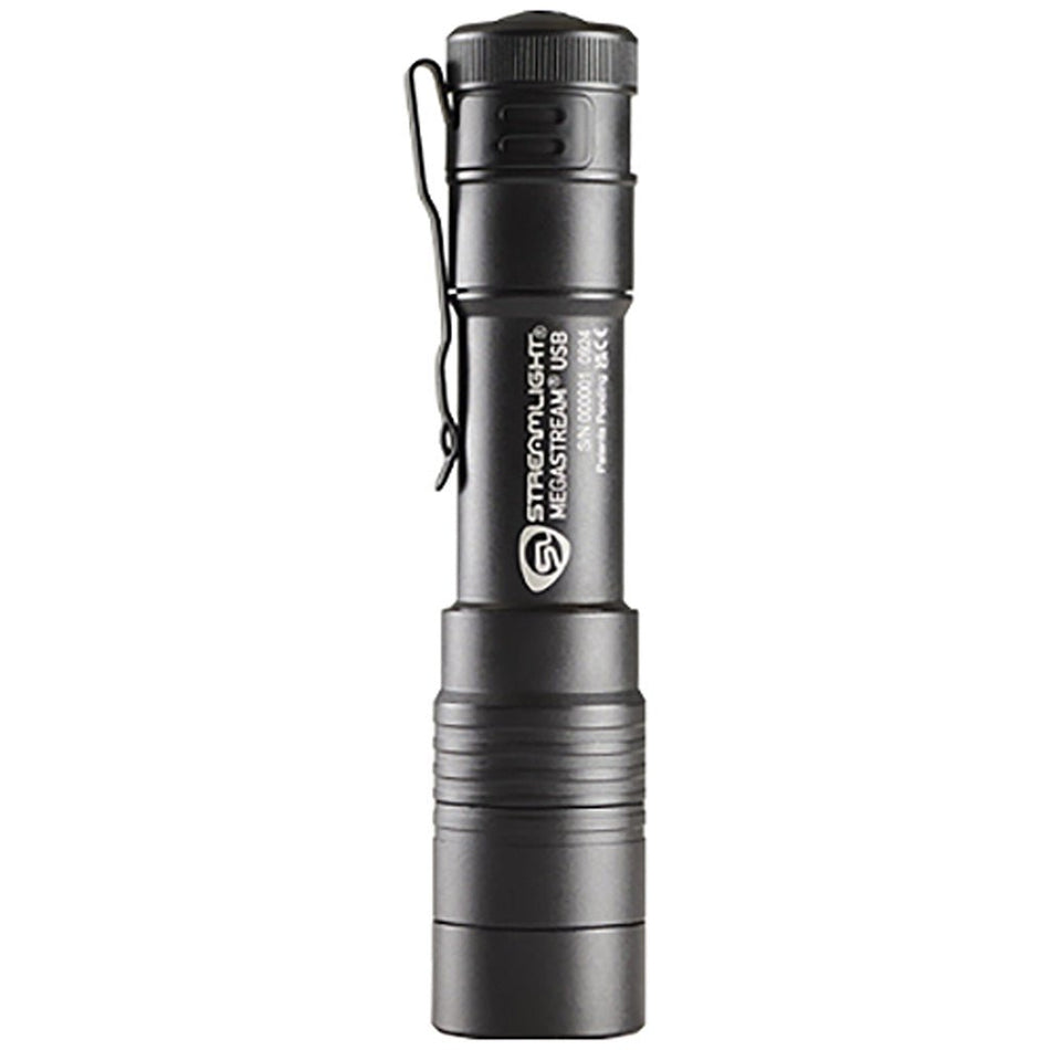 Streamlight Megastream Rechargeable USB Flashlight 1800 Lumen Adjustable w/Battery & Cable - Get Tight Gear