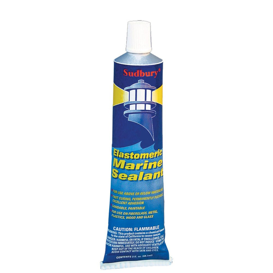 Sudbury Elastomeric 3 oz (89ml) Sealant Tube - White - Get Tight Gear