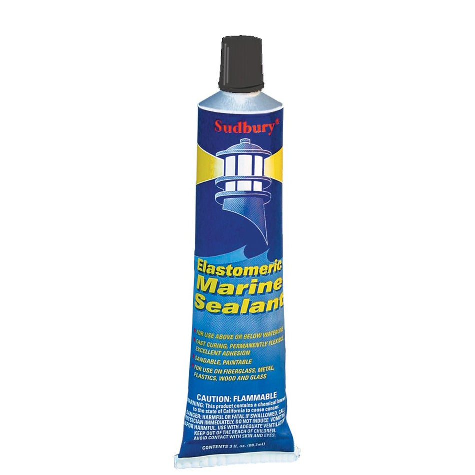 Sudbury Elastometric 3 oz (89ml) Sealant Tube - Black - Get Tight Gear
