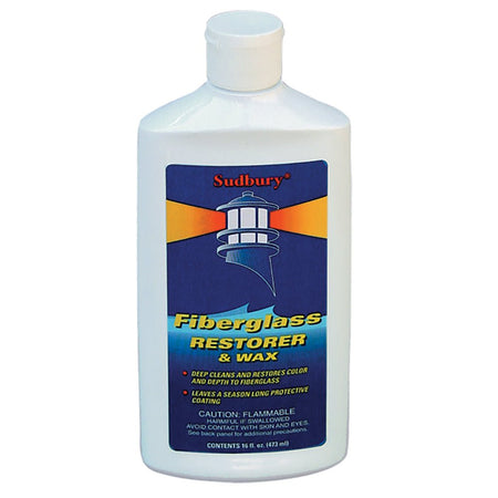 Sudbury One Step Fiberglass Restorer & Wax - 16oz Liquid - Get Tight Gear