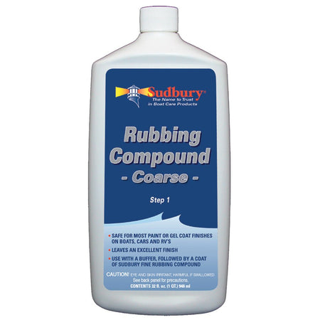 Sudbury Rubbing Compound Coarse - Step 1 - 32oz Fluid - Get Tight Gear