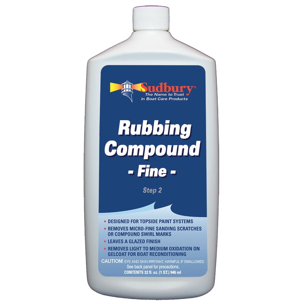 Sudbury Rubbing Compound Fine - Step 2 - 32oz Fluid - Get Tight Gear