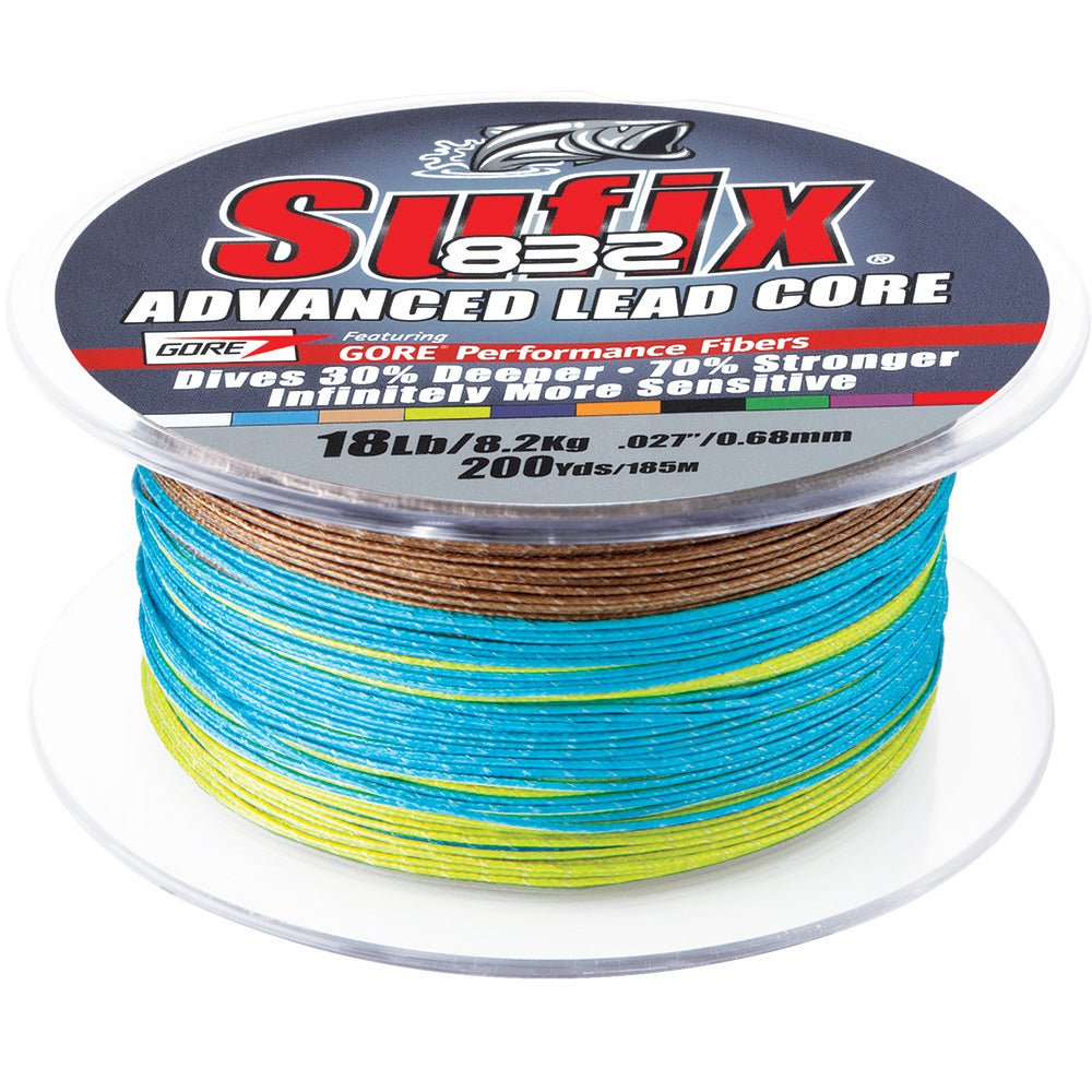 Sufix 832 Advanced Lead Core - 18lb - 10 - Color Metered - 200 yds - Get Tight Gear