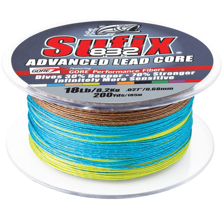 Sufix 832 Advanced Lead Core - 18lb - 10 - Color Metered - 200 yds - Get Tight Gear
