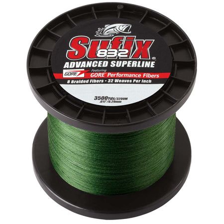 Sufix 832 Advanced Superline Braid - 30lb - Low - Vis Green - 3500 yds - Get Tight Gear