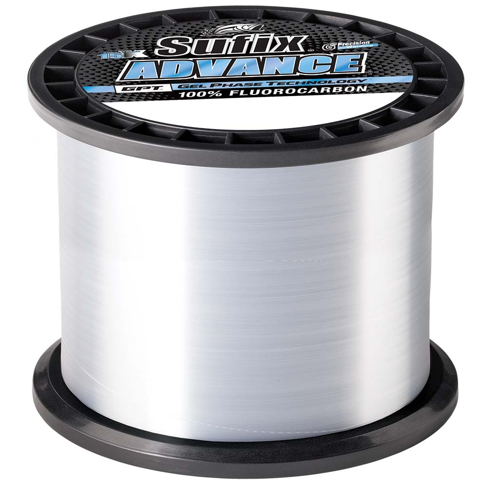 Sufix Advance Fluorocarbon - 12lb - Clear - 1200 yds - Get Tight Gear