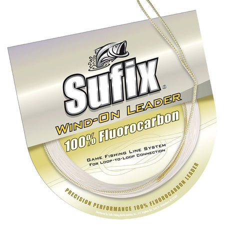 Sufix Wind - On 100% Clear Fluorocarbon Leader - 150lb - 11 yds - Get Tight Gear