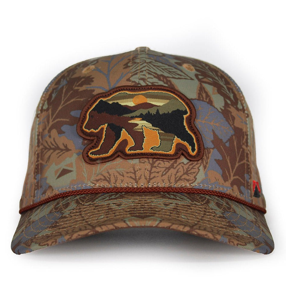Sunset Bear Cloud Texture 5 - Panel Rope Cap - Get Tight Gear