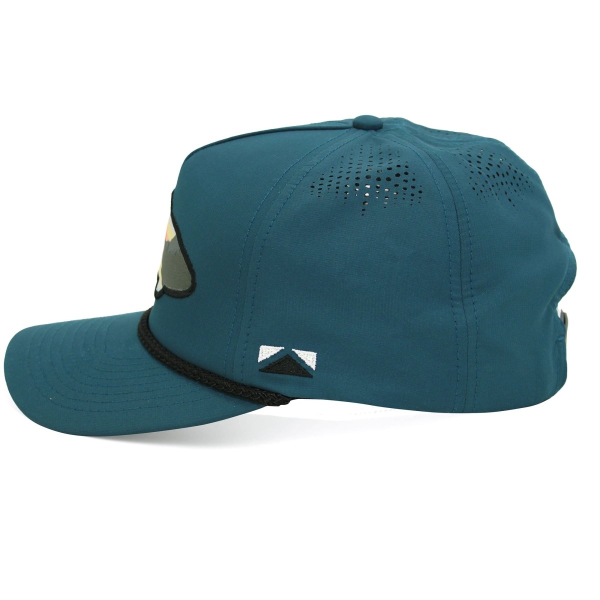 Sunset Fish Silhouette 5 - Panel Performance Rope Cap - Get Tight Gear