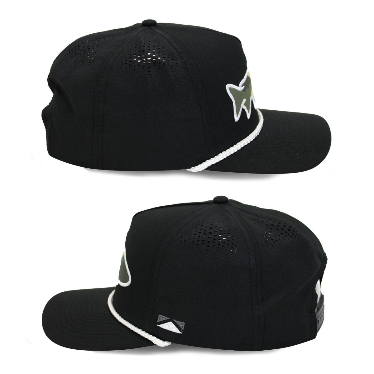 Sunset Fish Silhouette 5 - Panel Performance Rope Cap - Get Tight Gear