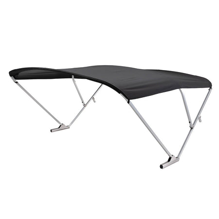SureShade Power Bimini - Clear Anodized Frame - Black Fabric - Get Tight Gear