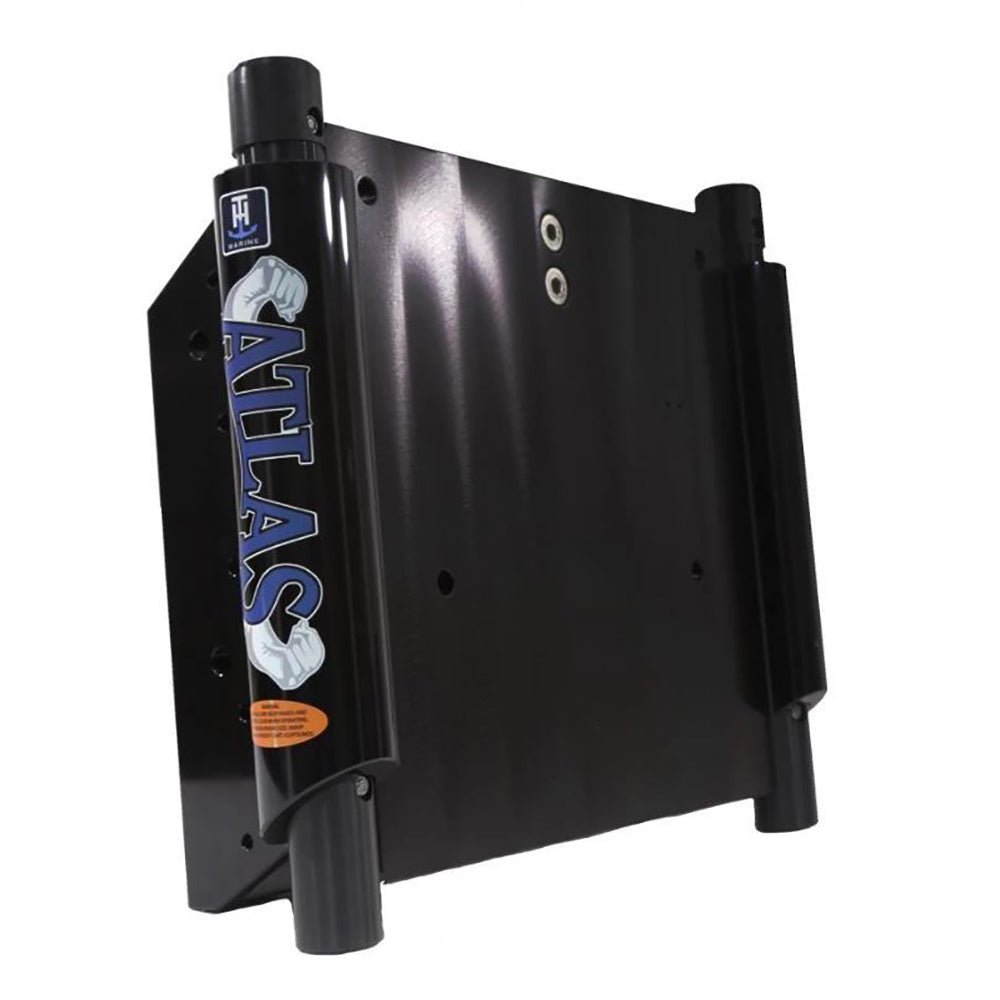 T - H Marine ATLAS 8" Set Back Hydraulic Jack Plate - Glossy Black Anodized - Get Tight Gear