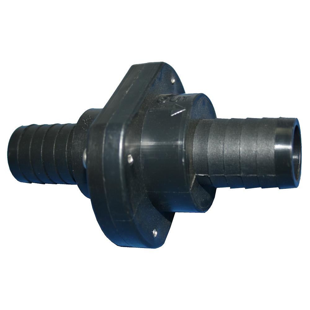 T - H Marine Double Barb Inline Scupper Check Valve - 1 - 1/8" - Black - Get Tight Gear
