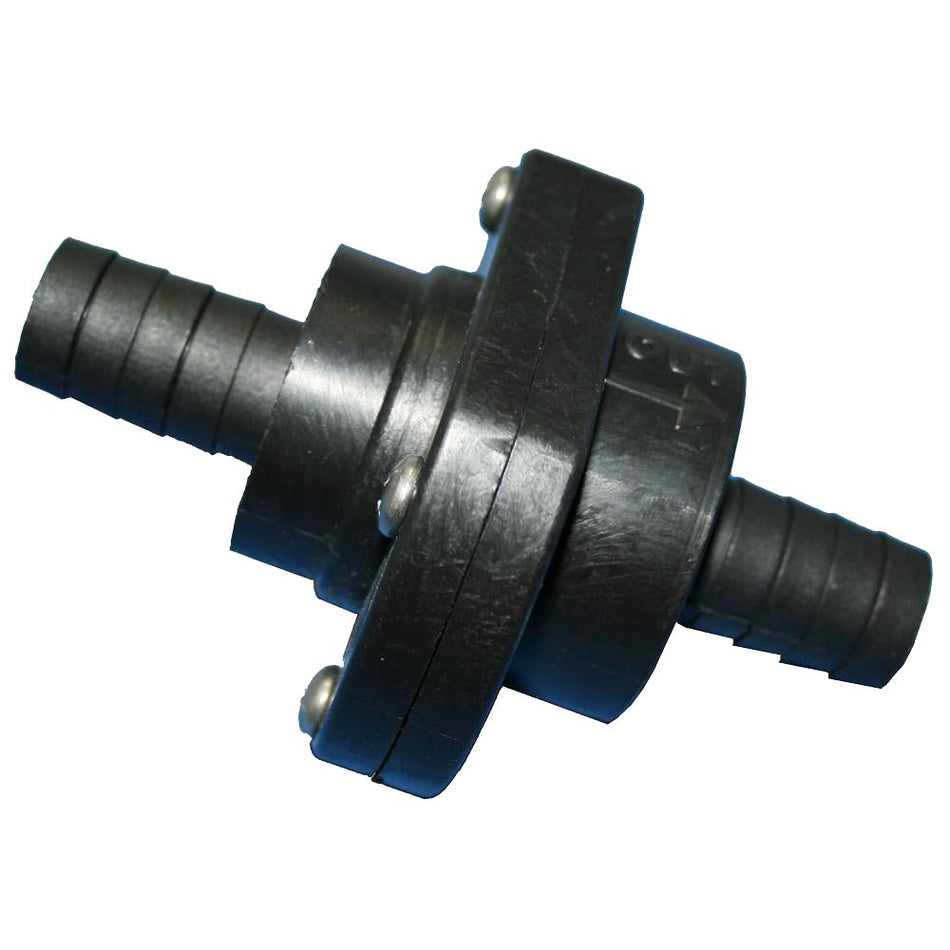 T - H Marine Double Barb Inline Scupper Check Valve - 3/4" - Black - Get Tight Gear