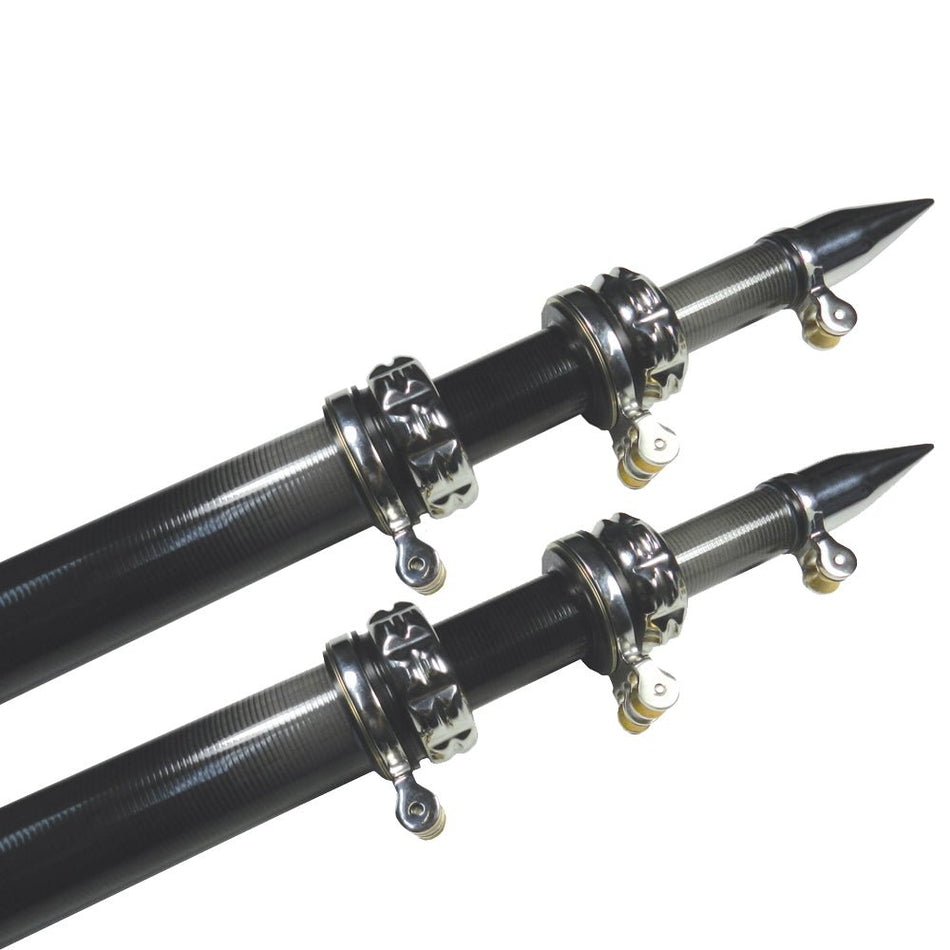 TACO 16' Carbon Fiber Outrigger Poles - Pair - Black - Get Tight Gear