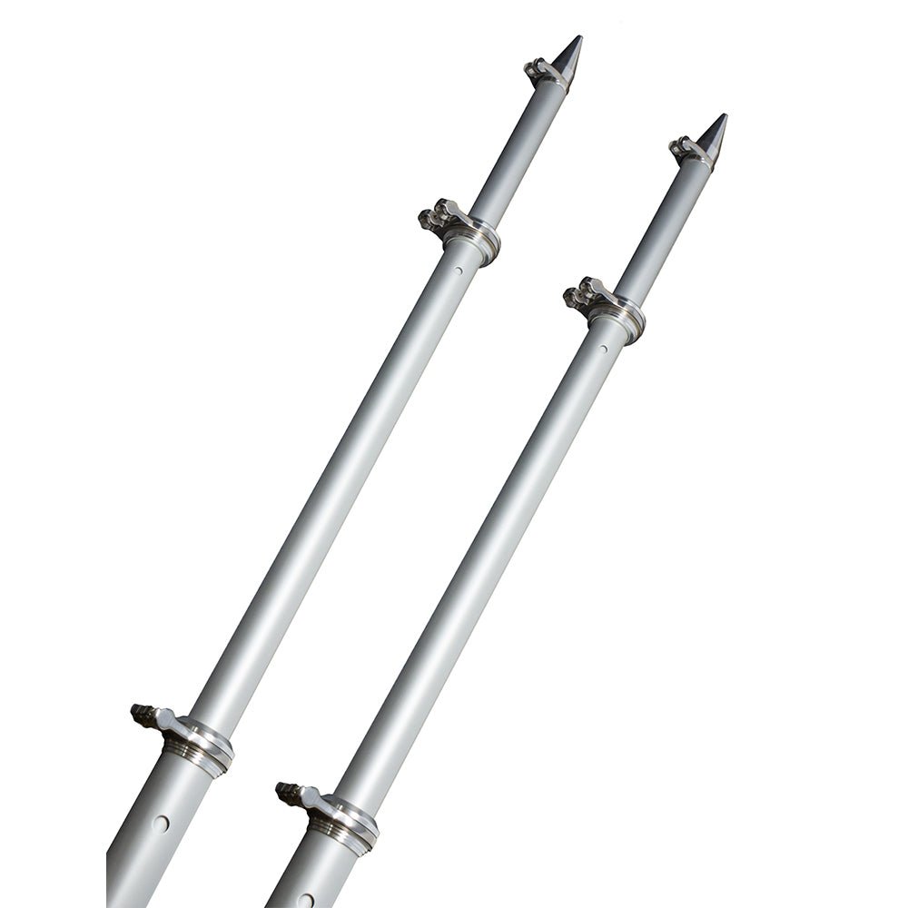 TACO 18' Deluxe Outrigger Poles w/Rollers - Silver/Silver - Get Tight Gear