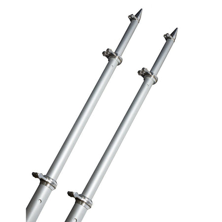 TACO 18' Deluxe Outrigger Poles w/Rollers - Silver/Silver - Get Tight Gear