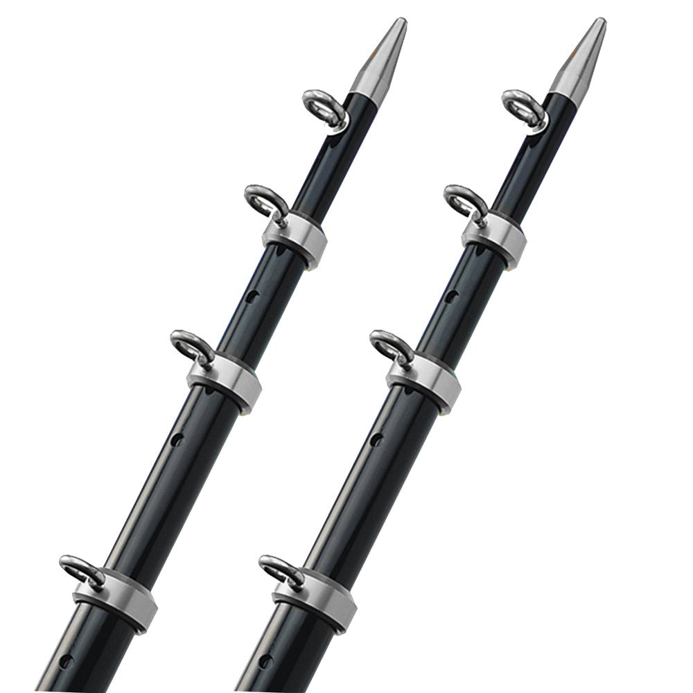 TACO 18' Telescopic Outrigger Poles HD 1 - 1/2" - Black/Silver - Get Tight Gear