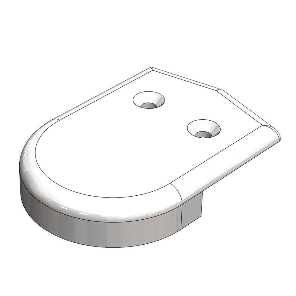 TACO 2" Rub Rail End Cap - White - Get Tight Gear