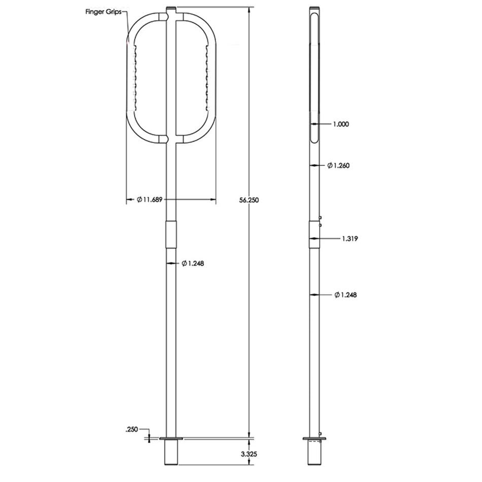 TACO "Come On Board" Handle - Fixed Base Mount - Get Tight Gear