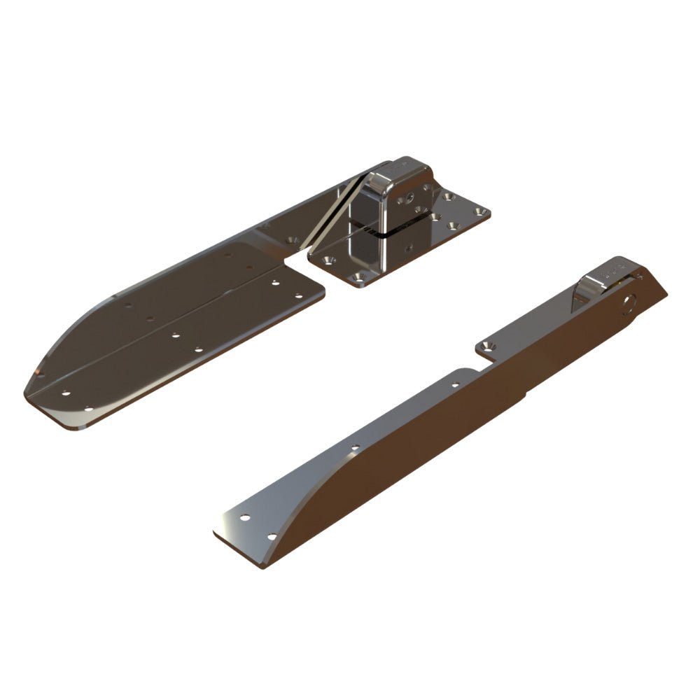 TACO Command Ratchet Hinge - 18 - 1/2" - 316 Stainless Steel Polished w/Hard Stop - Get Tight Gear