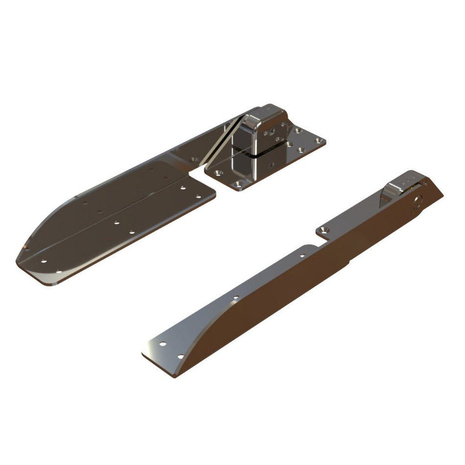 TACO Command Ratchet Hinge - 18 - 1/2" - 316 Stainless Steel Polished w/Hard Stop - Get Tight Gear