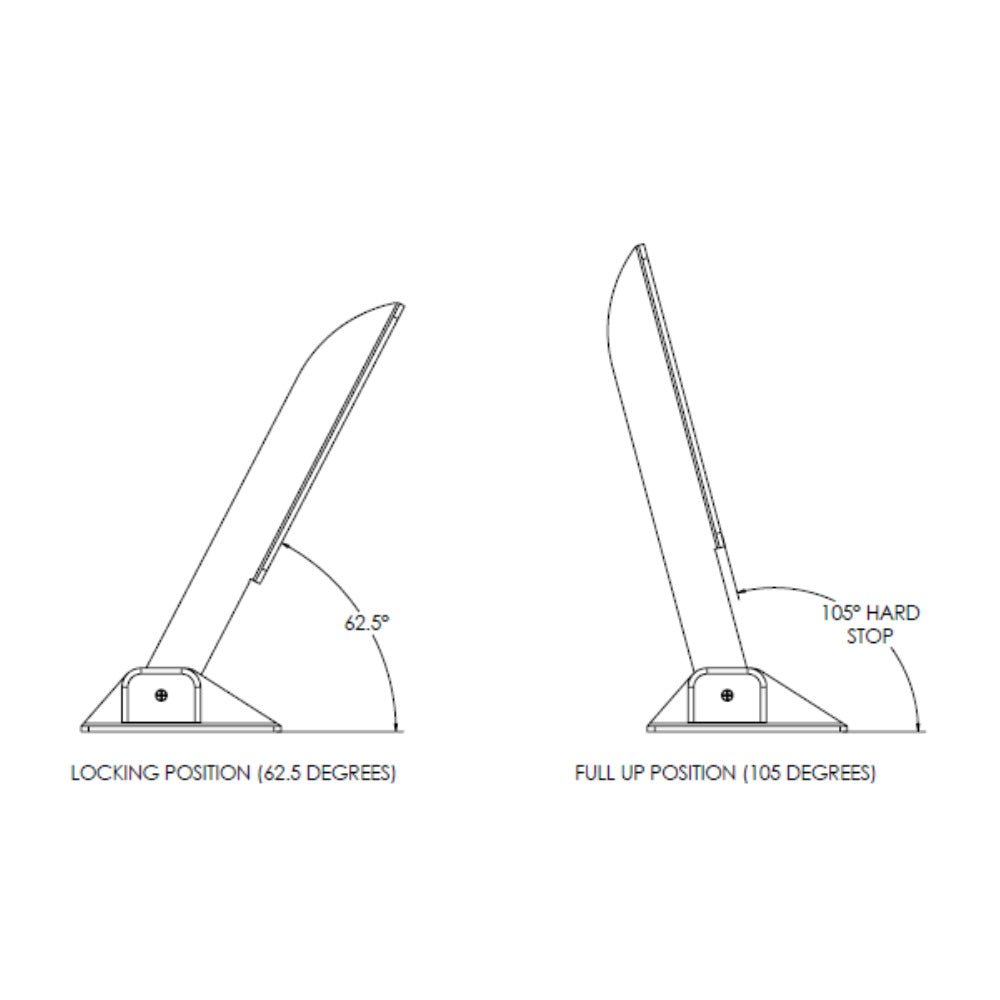 TACO Command Ratchet Hinge - 18 - 1/2" - 316 Stainless Steel Polished w/Hard Stop - Get Tight Gear