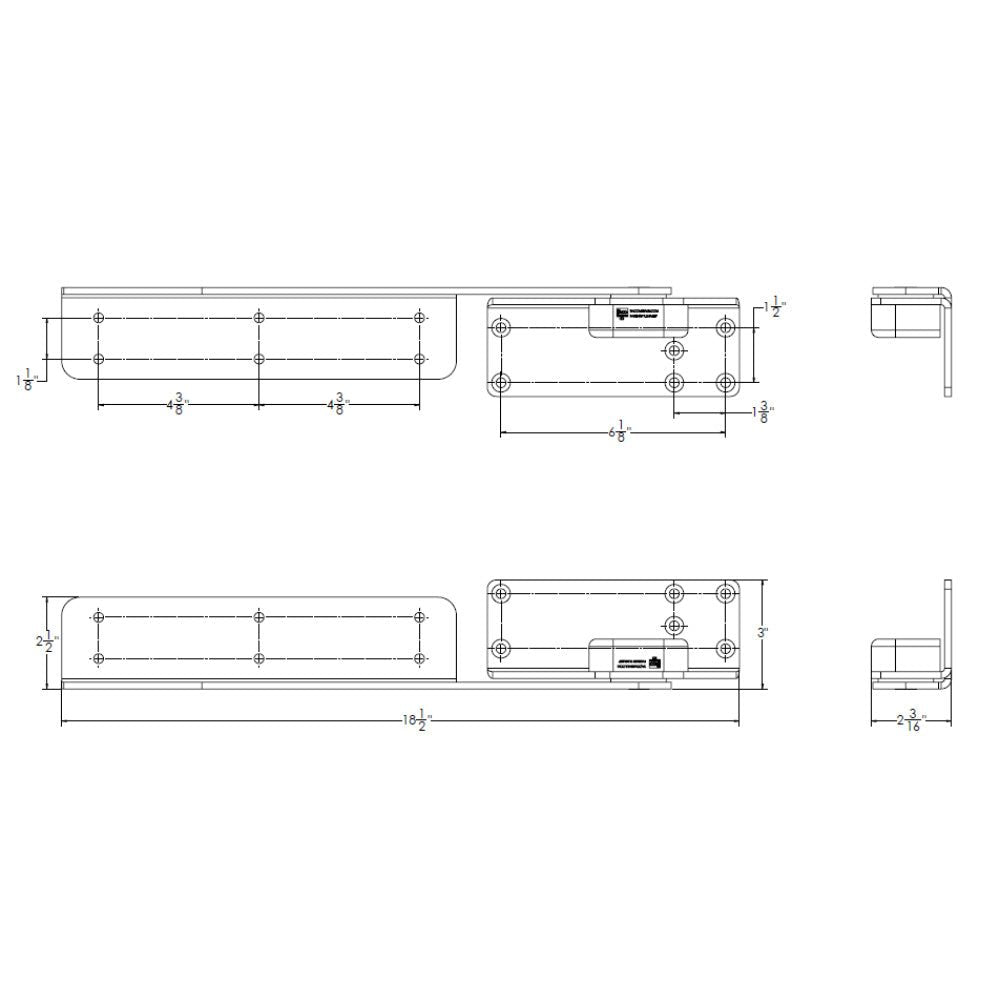 TACO Command Ratchet Hinge - 18 - 1/2" - 316 Stainless Steel Polished w/Hard Stop - Get Tight Gear