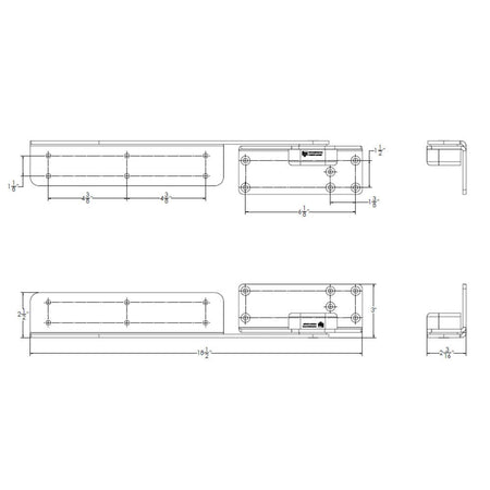 TACO Command Ratchet Hinge - 18 - 1/2" - 316 Stainless Steel Polished w/Hard Stop - Get Tight Gear