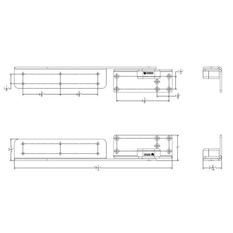TACO Command Ratchet Hinge - 18 - 1/2" - 316 Stainless Steel Polished w/Hard Stop - Get Tight Gear