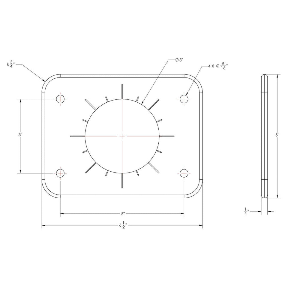 TACO Grand Slam 300 Universal Backing Plate f/GS - 300 & GS - 390 - Pair - Get Tight Gear