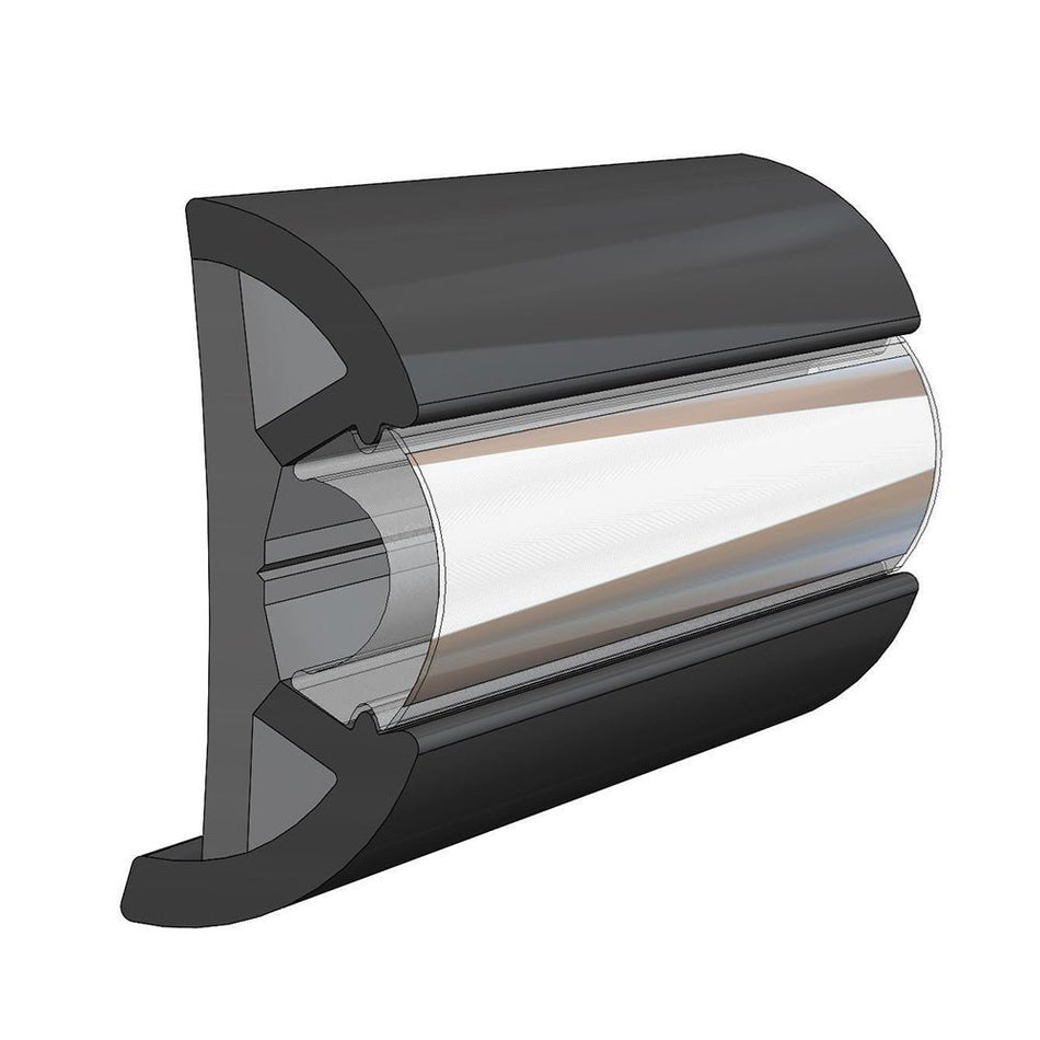 TACO Large SuproFlex Rub Rail 2.5" x 1" - Black - Get Tight Gear