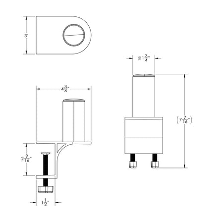 TACO ShadeFin Mini Clamp Mount - Get Tight Gear