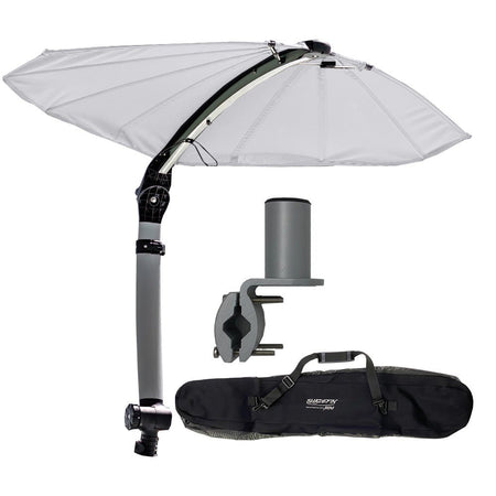TACO ShadeFin Mini w/White Fabric - Bag & Square Rail Mount Kit - Get Tight Gear