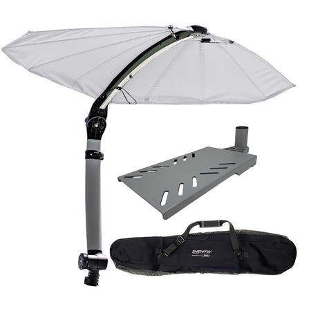TACO ShadeFin Mini w/White Fabric - Bag & Swivel Seat Mount Kit - Get Tight Gear