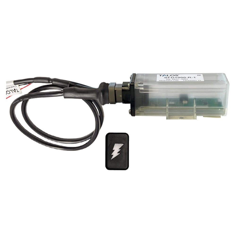 TALOS Remote Housing Lightning Detection System w/10' Cable - Black Rectangular Indicator w/Translucent Housing - Get Tight Gear