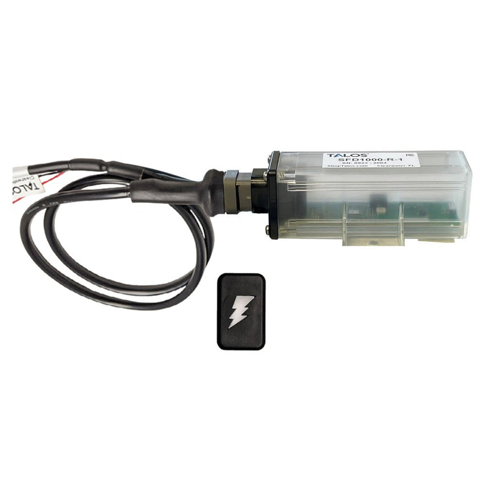 TALOS Remote Housing Lightning Detection System w/10' Cable - Black Rectangular Indicator w/Translucent Housing - Get Tight Gear