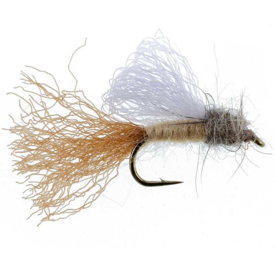 Tan Iris Caddis Emerger Caddis Trout Dry Fly - 6 Flies Hook Size 16 - Get Tight Gear