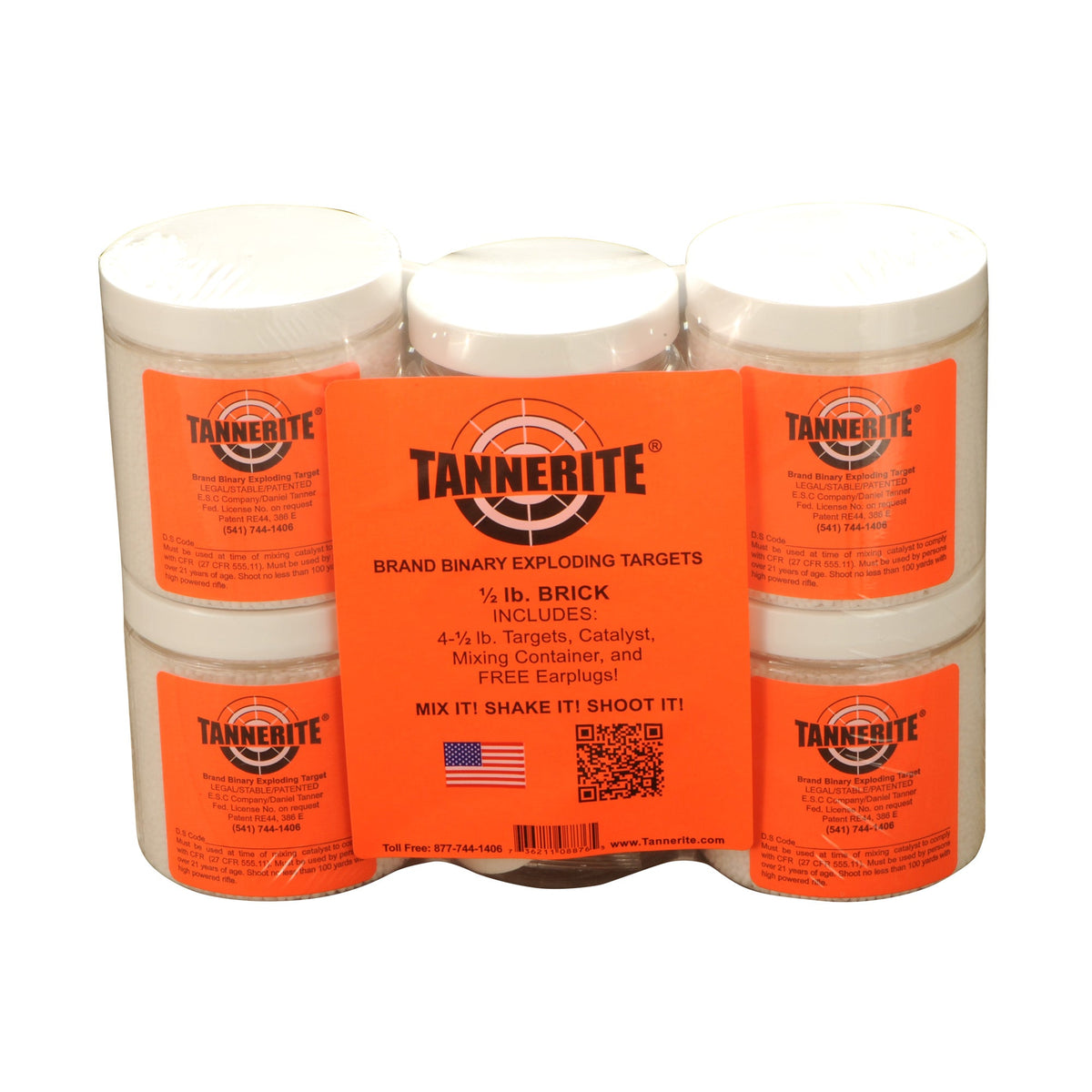 TANNERITE HALF BRICK 1/2LB TRGT 4/PK - Get Tight Gear
