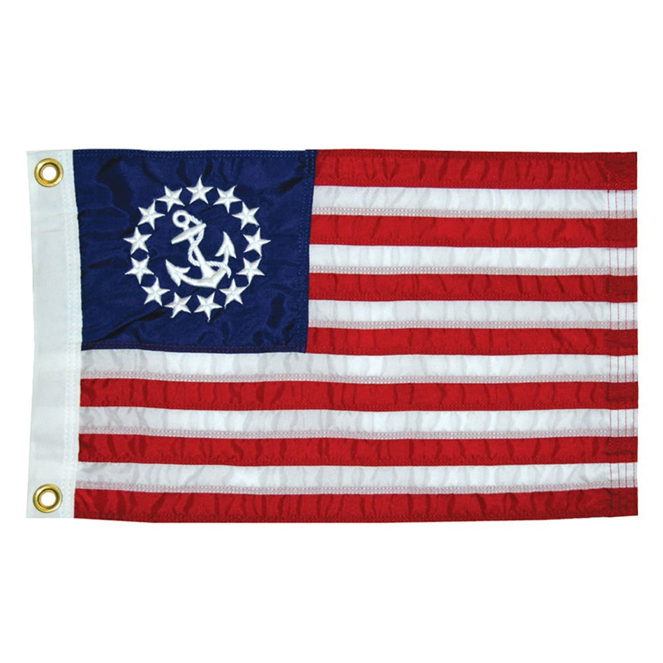 Taylor Made 12" x 18" Deluxe Sewn US Yacht Ensign Flag - Get Tight Gear
